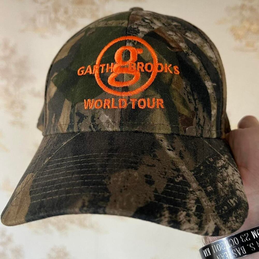 NWT Garth Brooks World Tour Hat | Camo Adjustable Cap | OSFA